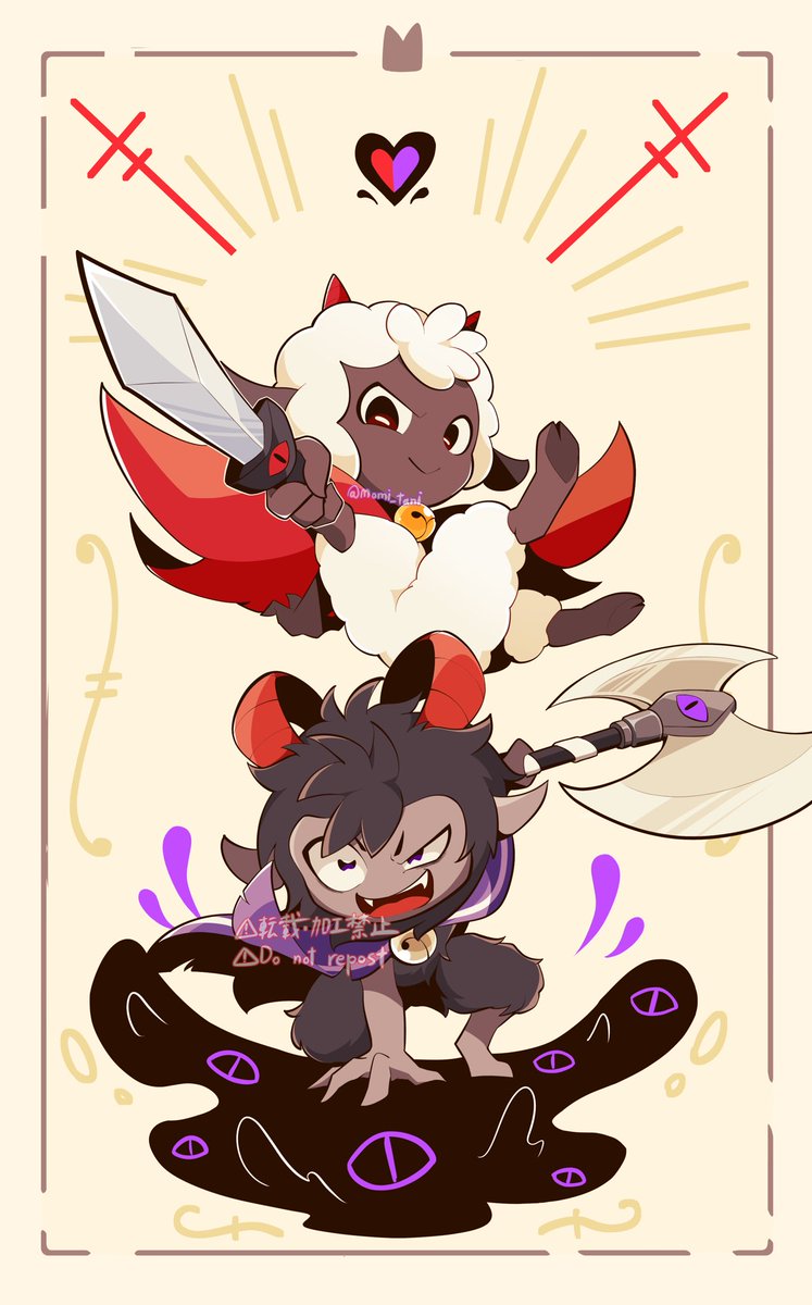 Momi_tani's tweet photo. 🐏⚔️🐐🪓
#cultofothelamb #cultofthelambfanart https://t.co/x3ub56Shko