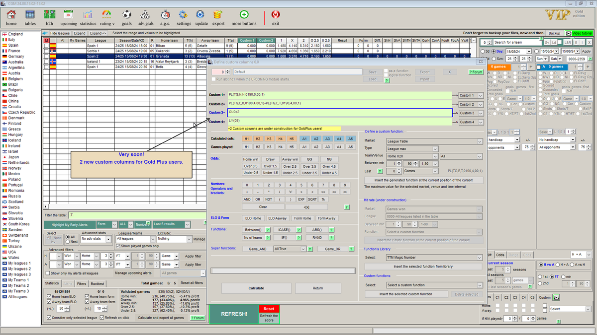 In a few days, a huge free addition to the custom columns for the Gold Plus members!

+2 custom columns for even more complex queries! (as a bonus a few visual effects to make it easier to work with CC)

On a different note, a big thank you goes out to those who trusted my work