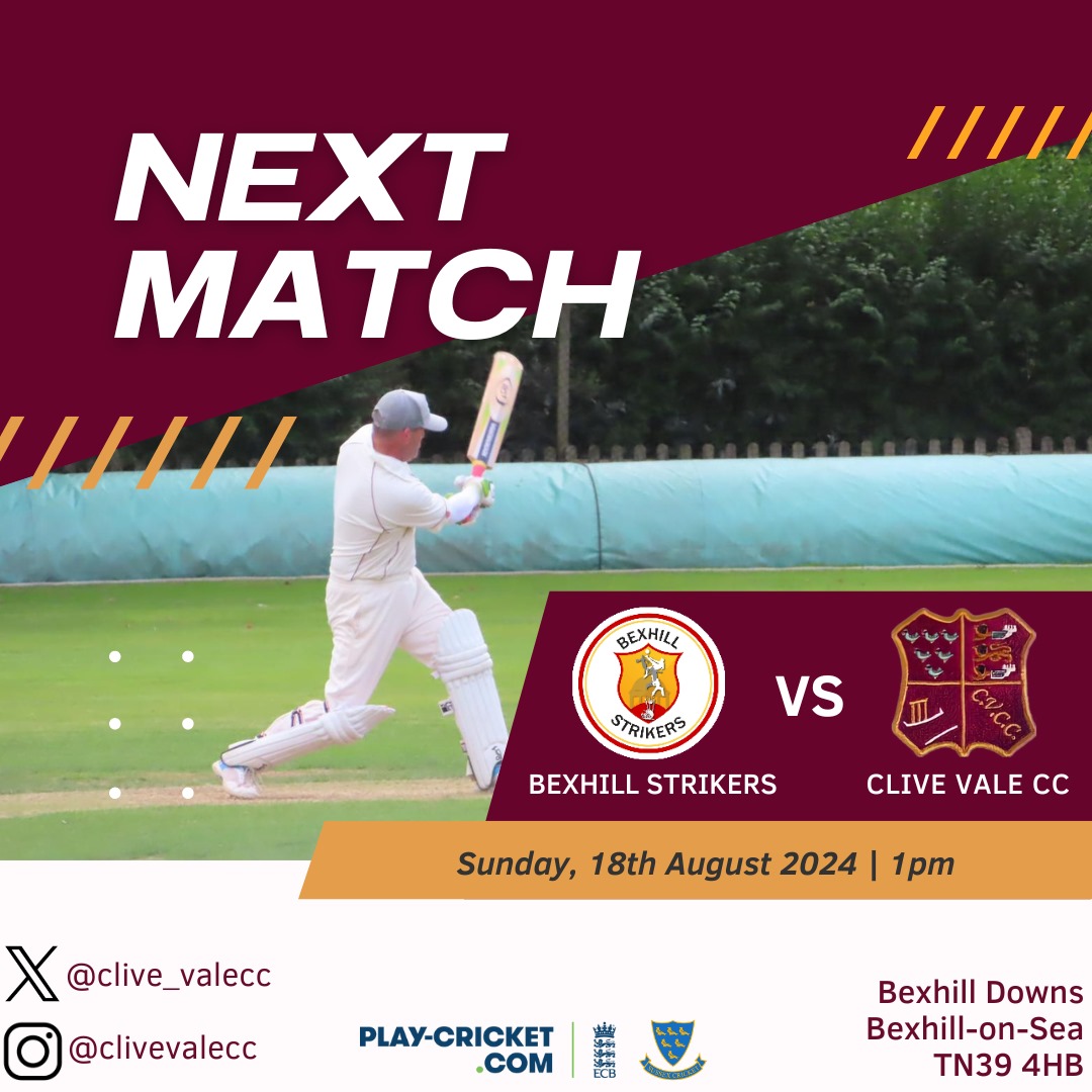 clive_valecc's tweet photo. 🏏IT'S MATCH WEEK🏏
And this time, we face Bexhill strikers 

📅Sunday 18th August 
🕐1pm Start 
🆚 Bexhill strikers 
📍TN39 4HB
#UpTheValeArmy https://t.co/RIGUptD50t