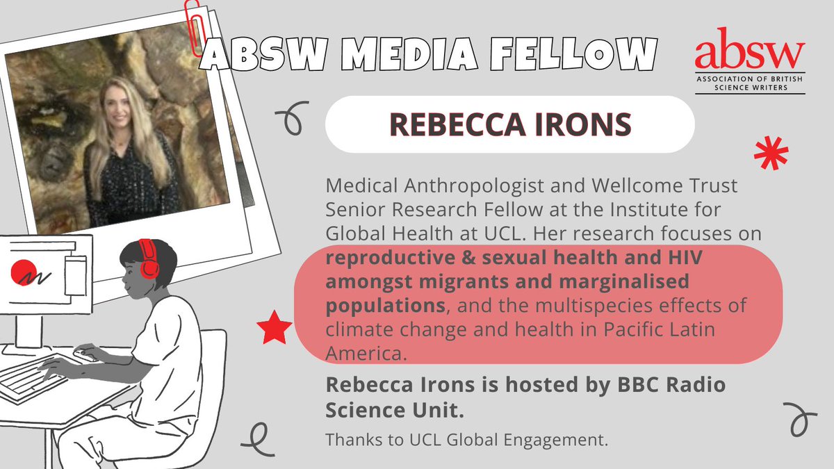 ABSW (@absw) on Twitter photo #MediaFellows
<a href="/RebeccaMIrons/">Rebecca Irons, PhD</a> was at 📻 <a href="/BBC/">BBC</a> Radio Science Unit supported by 🏢 <a href="/UCL_Global/">UCL Global Engagement</a>
"The wider public is at the heart of what #globalhealth academics do, and why we do it, yet we are rarely taught how to bridge the institution-public/media divide."
zurl.co/7FMH #MediaFellows
<a href="/RebeccaMIrons/">Rebecca Irons, PhD</a> was at 📻 <a href="/BBC/">BBC</a> Radio Science Unit supported by 🏢 <a href="/UCL_Global/">UCL Global Engagement</a>
"The wider public is at the heart of what #globalhealth academics do, and why we do it, yet we are rarely taught how to bridge the institution-public/media divide."
zurl.co/7FMH