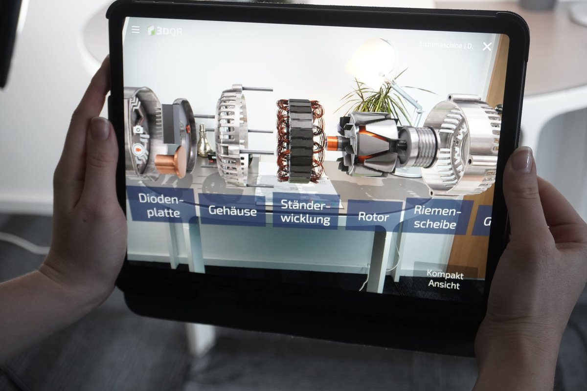 Entdecke die Zukunft der Autotechnik! 🚗✨

AR revolutioniert die Fahrzeugentwicklung: Vom komplexen Motor bis zur kleinsten Schraube – alles wird greifbar. Sieh selbst, wie eine Lichtmaschine in ihre Einzelteile zerlegt wird.

#ARinAutomotive #TechRevolution #3DQR #AR