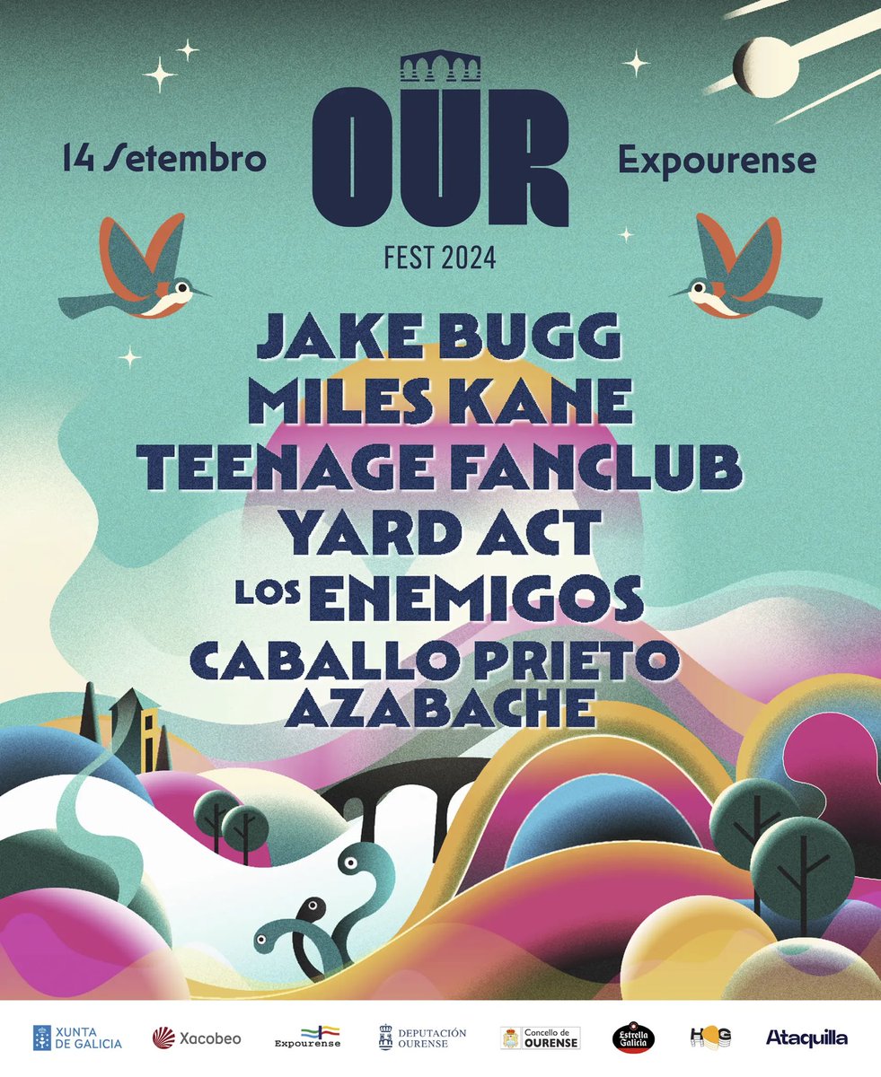 GALICIAenCONCIERTO (@gal_concierto) on Twitter photo El 14 de septiembre <a href="/ourfest_gal/">OUR FEST</a> en <a href="/EXPOURENSE/">EXPOURENSE</a> con <a href="/Jakebugg/">Jake Bugg</a> <a href="/MilesKaneMusic/">Miles Kane</a> <a href="/TeenageFanclub/">Teenage Fanclub</a> <a href="/YardActBand/">Yard Act</a> <a href="/revueltaenemiga/">LosEnemigos(oficial)</a> y <a href="/AzabacheCaballo/">CaballoPrietoAzabache</a> info:galiciaenconcierto.com/destacado/our-… El 14 de septiembre <a href="/ourfest_gal/">OUR FEST</a> en <a href="/EXPOURENSE/">EXPOURENSE</a> con <a href="/Jakebugg/">Jake Bugg</a> <a href="/MilesKaneMusic/">Miles Kane</a> <a href="/TeenageFanclub/">Teenage Fanclub</a> <a href="/YardActBand/">Yard Act</a> <a href="/revueltaenemiga/">LosEnemigos(oficial)</a> y <a href="/AzabacheCaballo/">CaballoPrietoAzabache</a> info:galiciaenconcierto.com/destacado/our-…