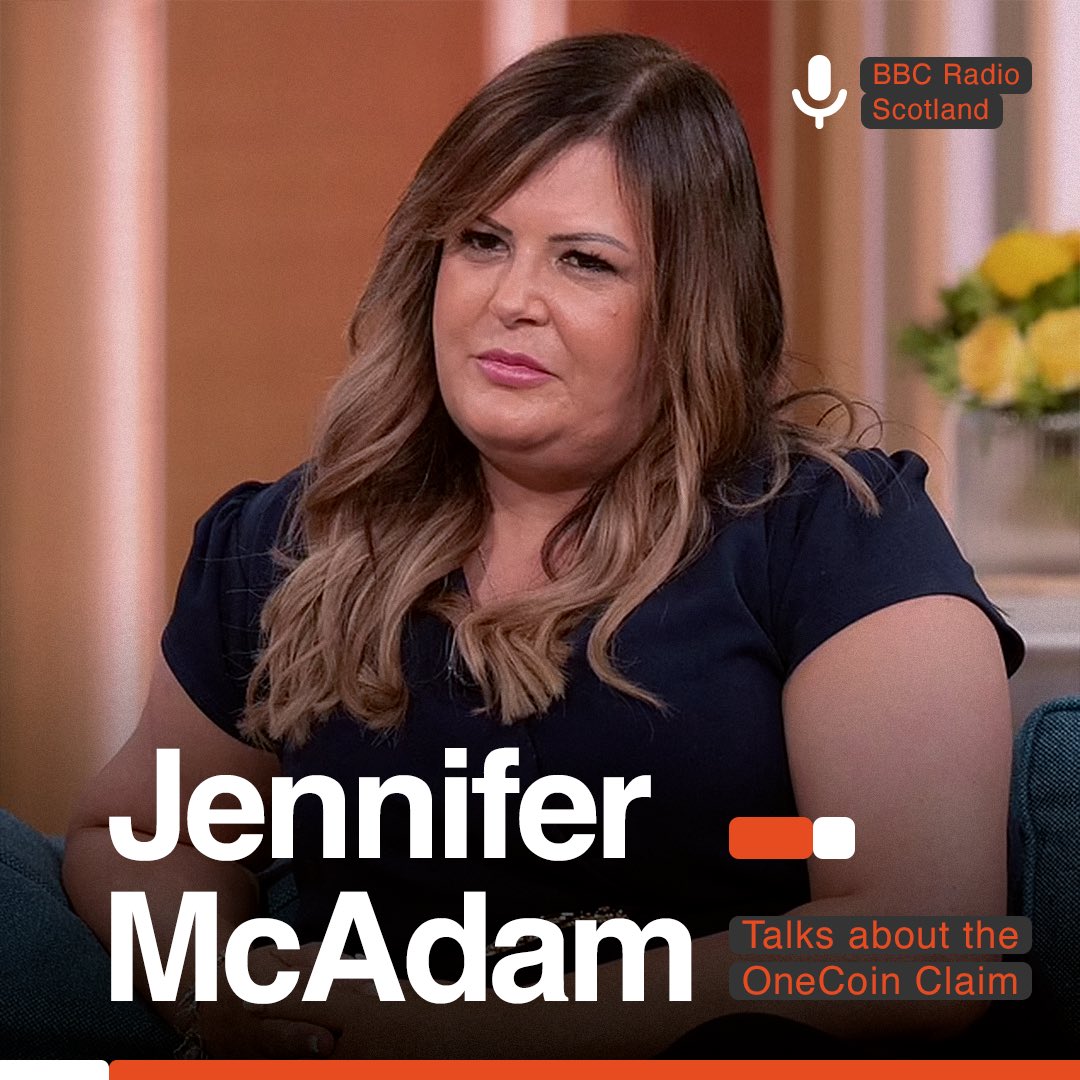 JenMcAdamUK's tweet photo. Jennifer McAdam, #OneCoin Victims Advocate & Author of #devilscoin interviewed by BBC Radio Scotland abt the OneCoin Claim & the frozen assets of #RujaIgnatova & others. You can listen to her at the 1:54:15 mark via this link. Stay updated on the case👇
https://t.co/bdiQ0F5aDq https://t.co/XiMFcvBdvV