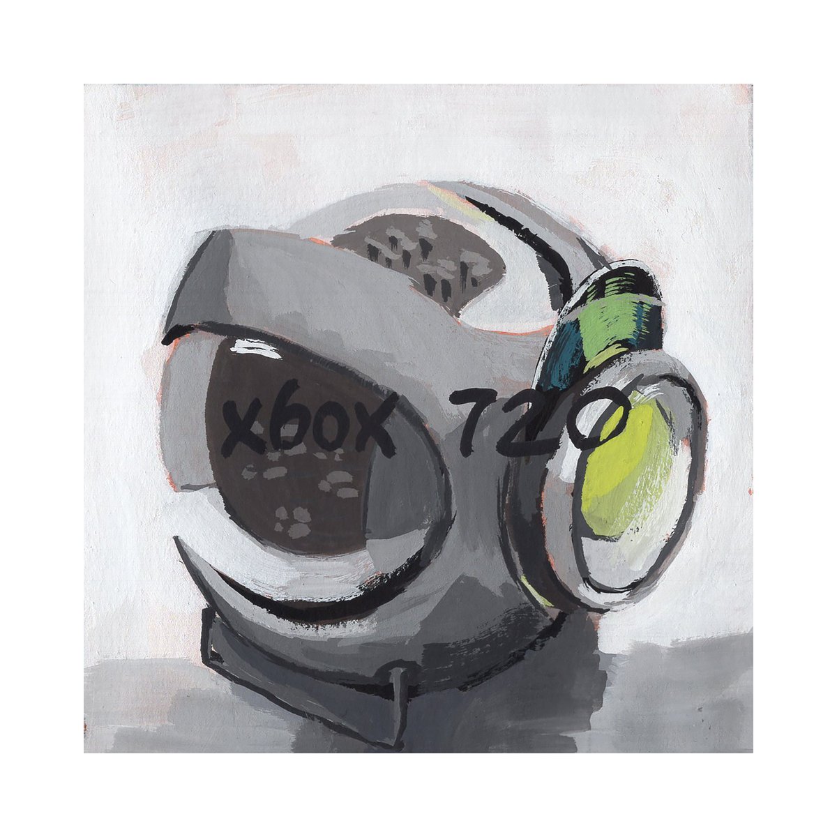 Microsoft: Xbox 720 
"future gen. consels"
Gouache on paper, 4"x 4"