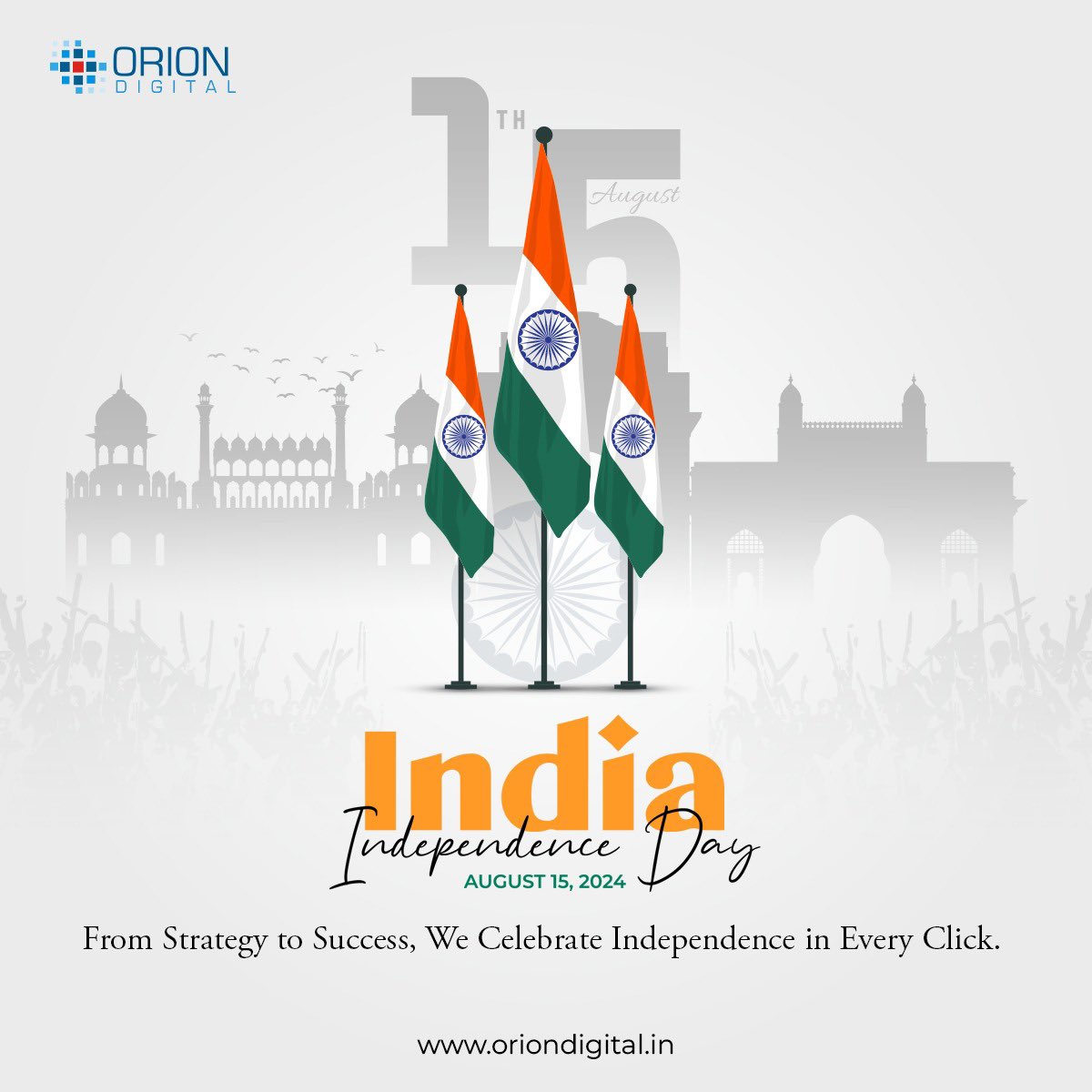 DigitalOrion's tweet photo. At Orion Digital, we're proud to contribute to India's growth, rich heritage and the promise of a bright future. 
Happy Independence Day! https://t.co/NDCkPY1pr0