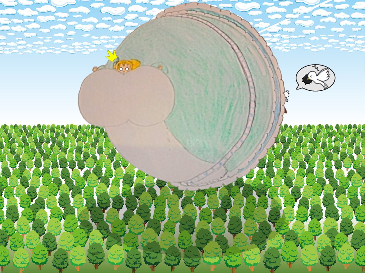 お盆休みはフォロワーが増えるらしい #膨体 #風船化 #平面化 N.S.A.