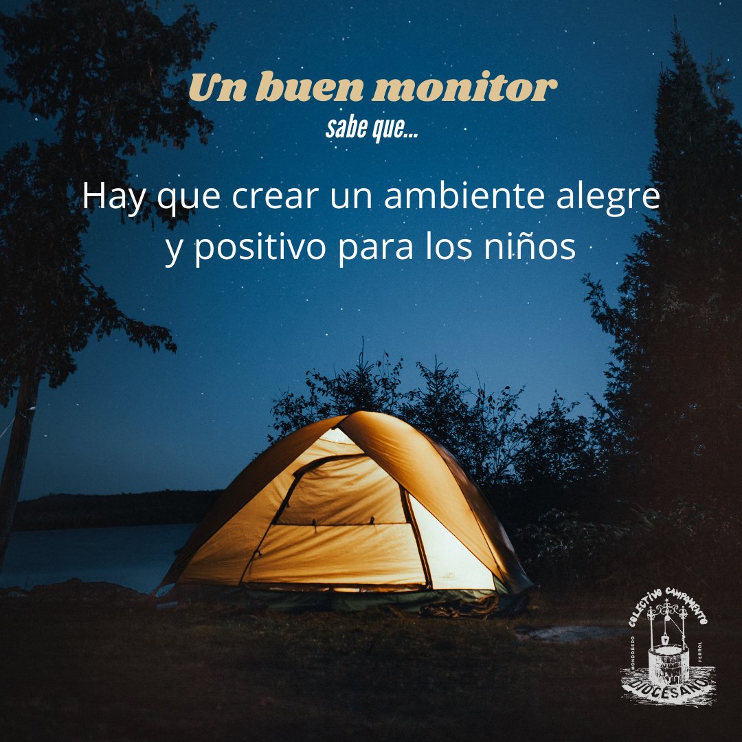 Un buen monitor sabe que… 
Hay que crear un ambiente alegre y positivo para los niños 
#ConsejosBuenMonitor #Consejos #Monitor #CCD