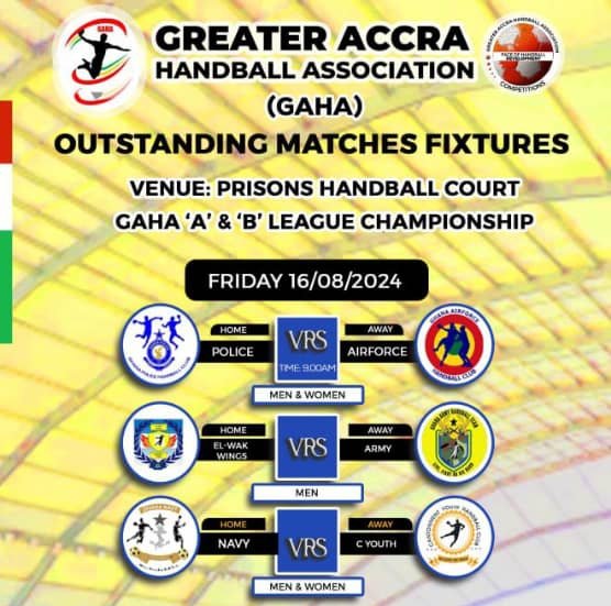 HandballPressGH's tweet photo. GREATER ACCRA HANDBALL ASSOCIATION 🏆
FIRST LEG'S OUTSTANDING MATCHES SHALL BE PLAYED THIS WEEK BEFORE THE SECOND LEG COMMENCES.
#Handball #GreaterAccraLeague #LeagueMatches #HandballPressGH https://t.co/P2QgogaJaf