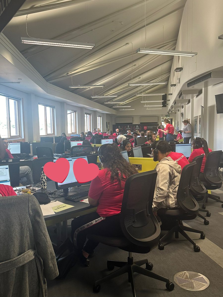 Our <a href="/NottmTrentUni/">Nottingham Trent University</a> clearing call center is buzzing today