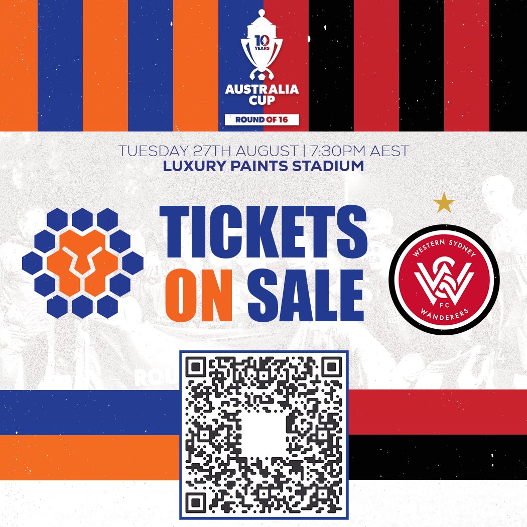 lionsfc1's tweet image. 𝐓𝐈𝐂𝐊𝐄𝐓𝐒 𝐎𝐍 𝐒𝐀𝐋𝐄

Tickets for our blockbuster @australiacup clash against the @wswanderersfc are 𝐎𝐧 𝐒𝐚𝐥𝐞 🎟️

Get you tickets now, and be ready to bring the noise to the Richlands 📣

#HeartPridePassion