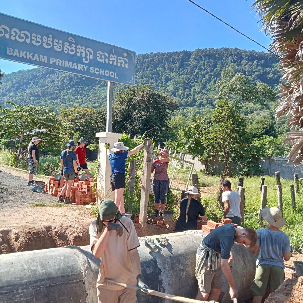 CampCambodia's tweet photo. Today's achievement of #TeamKanteay. Built drainage and tiled the school court yard at Preah Vihear camp. 15/08/2024❤️.
#Campseffect
#Dosomethingamazing
@CampsInt https://t.co/YNJEg0lfAF