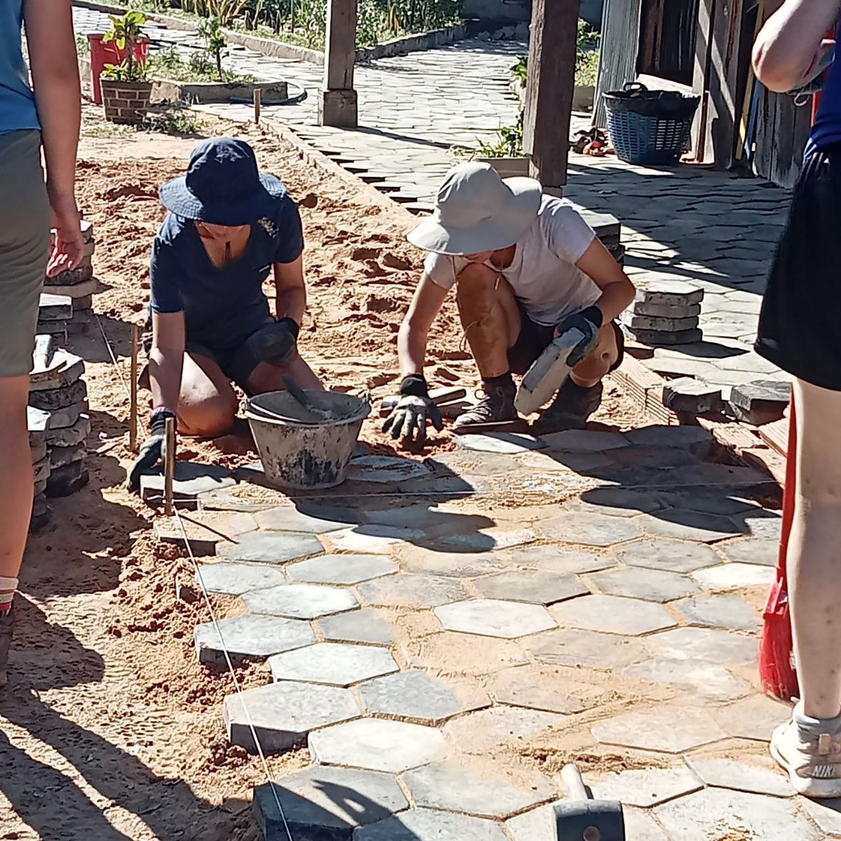 CampCambodia's tweet photo. Today's achievement of #TeamKanteay. Built drainage and tiled the school court yard at Preah Vihear camp. 15/08/2024❤️.
#Campseffect
#Dosomethingamazing
@CampsInt https://t.co/YNJEg0lfAF