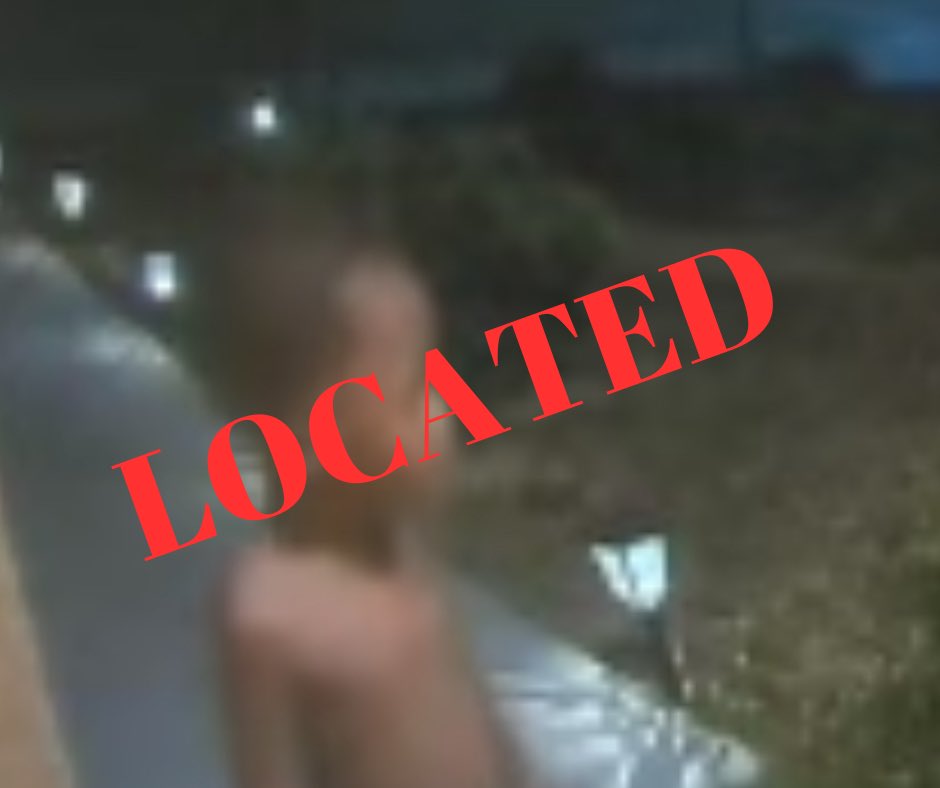 BeaumontCA_PD's tweet photo. Update as of 1:02a.m. - the child has been located, at home safe with family members. https://t.co/ebf1hrPjxw