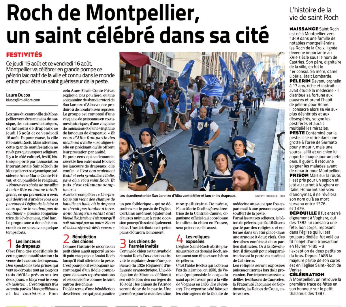 guepier92's tweet image. Roch de #Montpellier un Saint célèbre dans sa cité. 

Jeudi 15 et vendredi 16 août 2024, #Montpellier va célébrer en grande pompe ce pèlerin laïc natif de la ville et connu dans le monde entier pour être un saint guérisseur de la peste. #SaintRoch  

midilibre.fr/2024/08/14/fet…