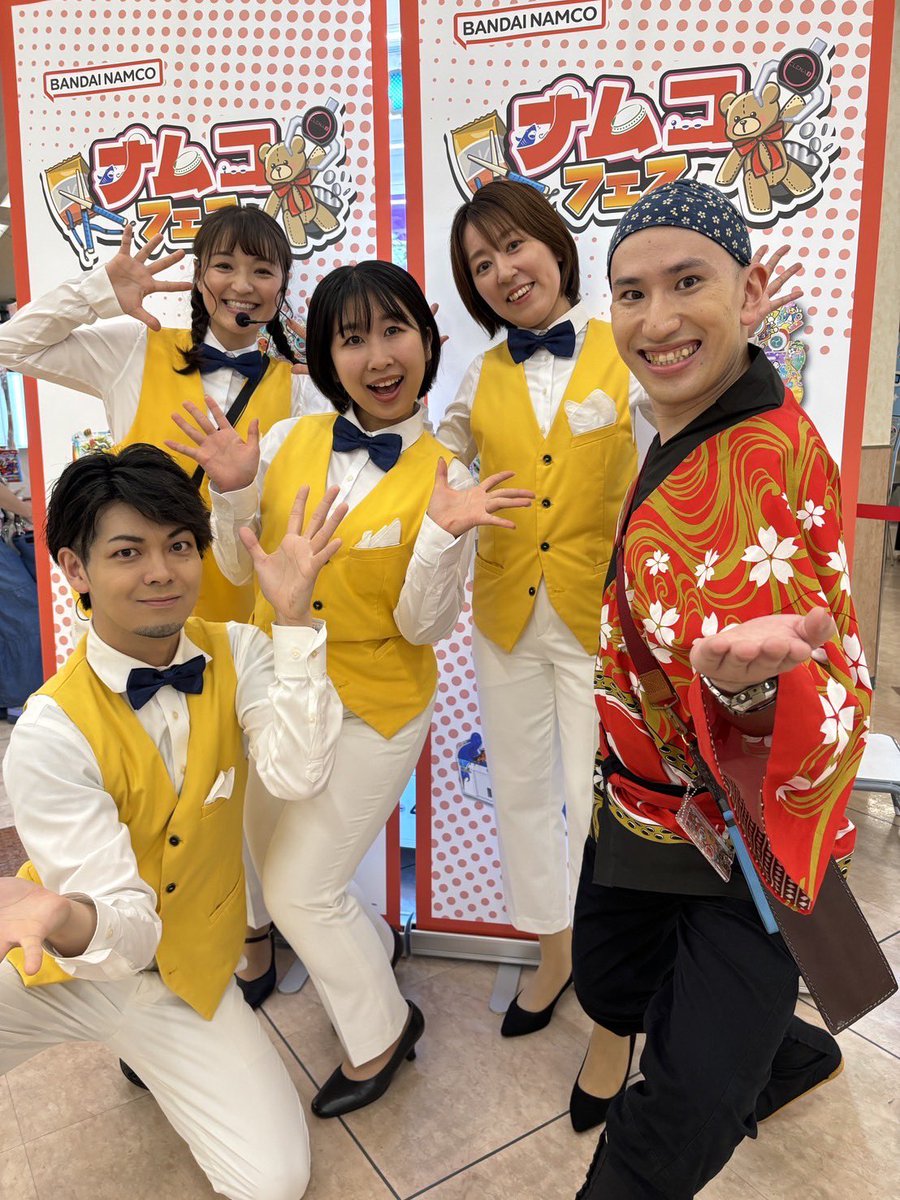 【業務日報📃 】担当：まなてぃ🐹エリック🤡ながりん👧ザッキー🥁はねぴか🪶

福井県民クレーンゲームお上手！！🐹

3日間ありがとうございました🤡

羽二重餅おいしかったー👧

初めての方も楽しんで叩いてくださいました！🥁

See You Next Drive！！🪶

#もっとファン課！！
#ナムコ