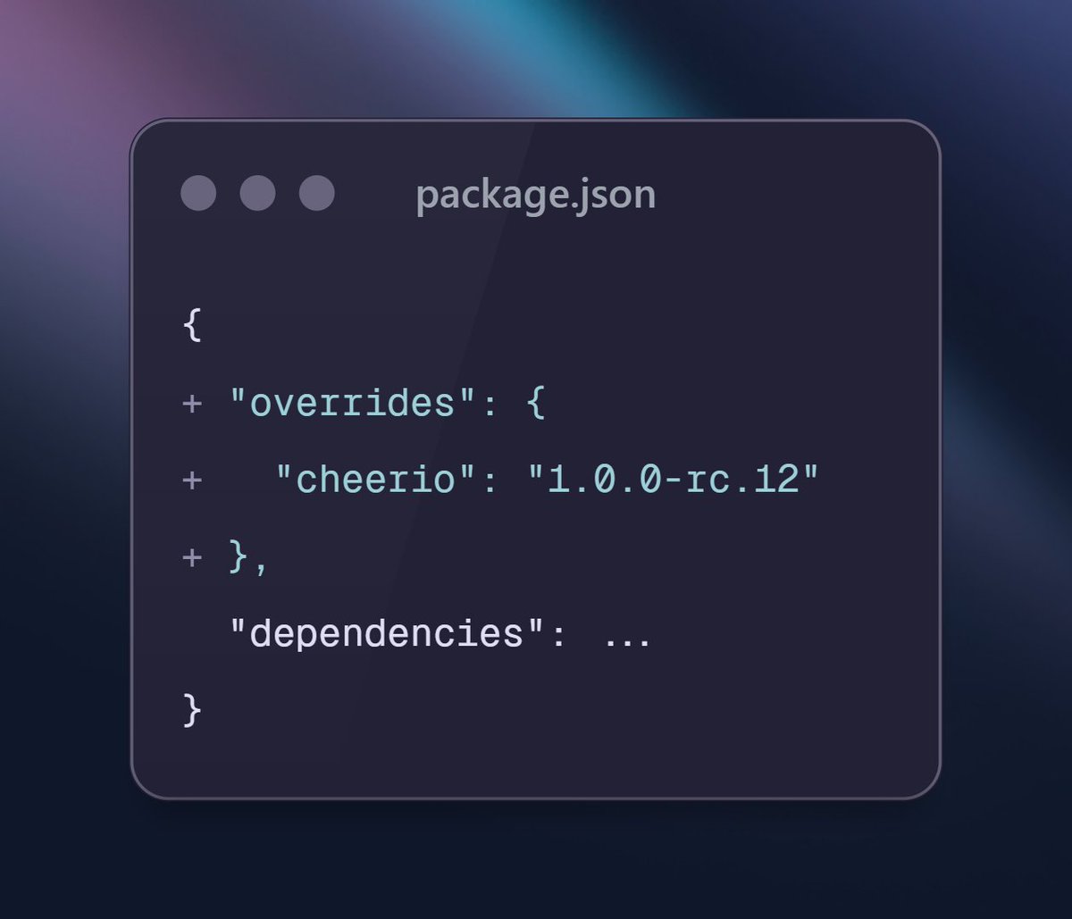 cossssmin's tweet image. A dependency we use in Juice, the CSS inliner, unexpectedly published some breaking changes from an RC.
If you're using Maizzle or Juice directly and are on Node &lt;18 or you're seeing errors about undici or ReadableStream, pin cheerio to the last rc version:
