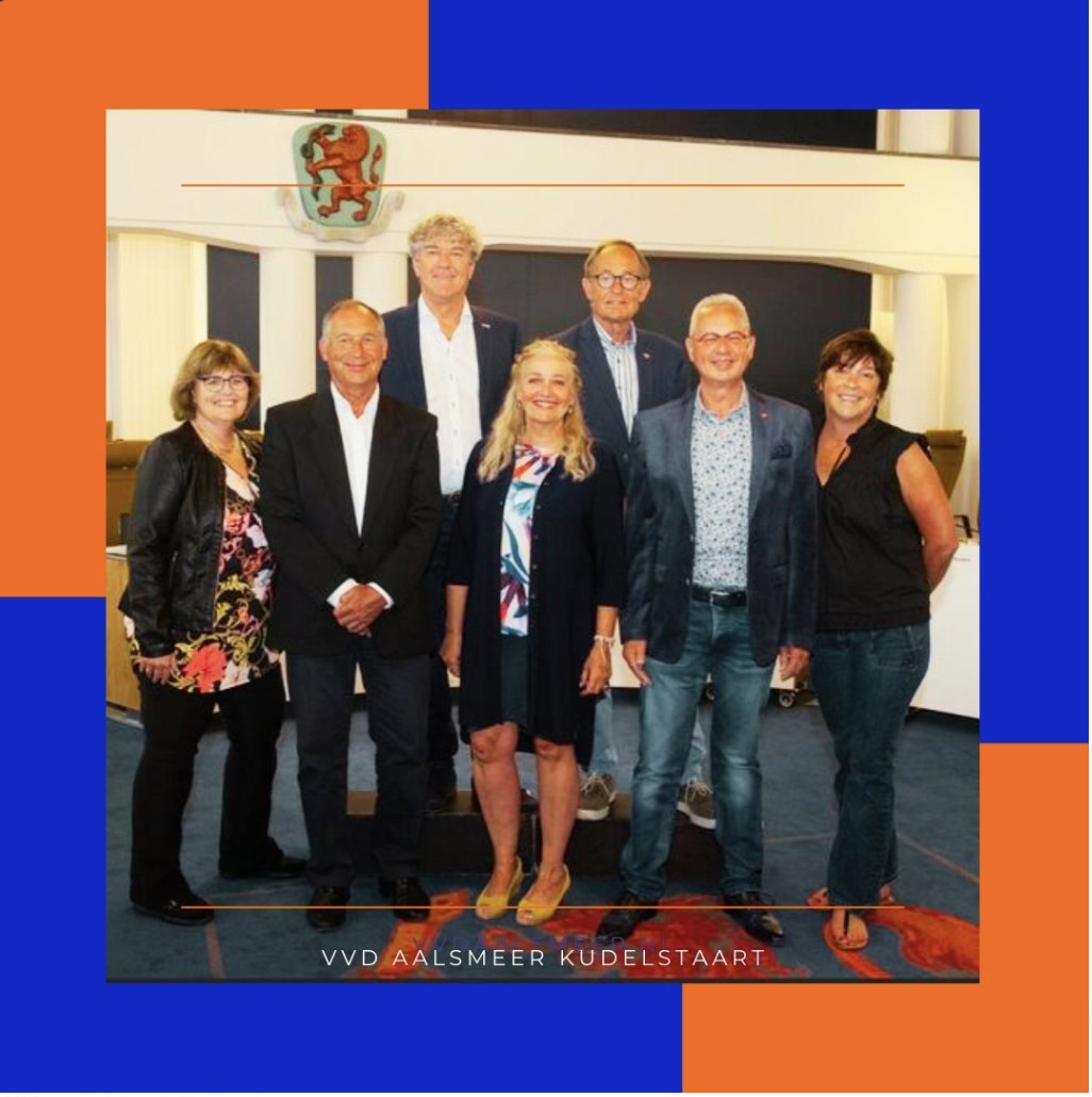 Onze fractie en commissieleden vlnr Marjanne Vleghaar, Erik Abbenhues, Joost de Vries, Sissi Mijwaart, Jan Bouwmeester, Dirk van der Zwaag en Chrisje Simon-van Oosterhout.