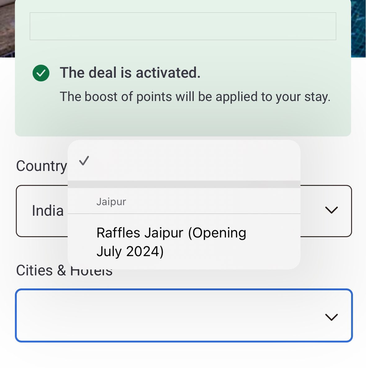 milespointspro's tweet photo. ⭐️ Raffles Jaipur - 4x Reward Points offer

🗓️ Book before 29/09/2024
⏳Stay before 17/11/2024 

✅ Registration mandatory. Do it here - https://t.co/7MSGDvk7uE

📄 DYOR - Must read the ‘Conditions of sale’. 

🤩 Check out @ccg33k’s trip report, room and property tour 👇 …. Just fab 👌