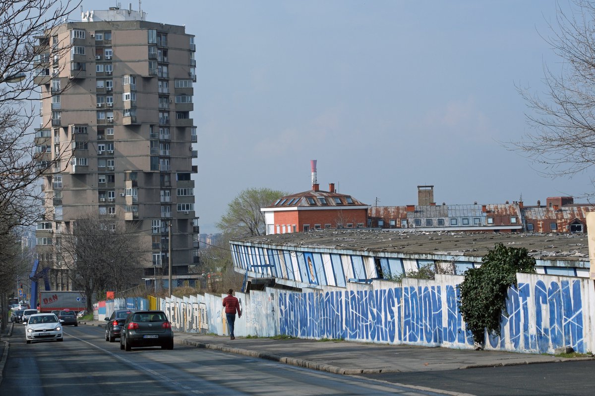 Leon Gladwell (@bturnstiles) on Twitter photo A return to Belgrade's 1957 Omladinski Stadion today, overlooked by the fabulous Karaburma residential tower which locals call the 'Toblerone' building. <a href="/OFKBeograd/">OFK Beograd</a> are back in the Superliga this season and have rebranded as themselves with the unwieldy moniker OFK Beograd A return to Belgrade's 1957 Omladinski Stadion today, overlooked by the fabulous Karaburma residential tower which locals call the 'Toblerone' building. <a href="/OFKBeograd/">OFK Beograd</a> are back in the Superliga this season and have rebranded as themselves with the unwieldy moniker OFK Beograd