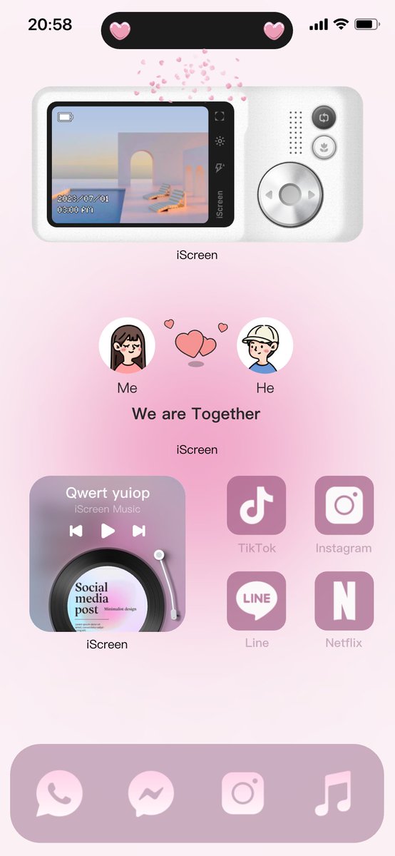 iScreenApp's tweet image. My new wallpaper，pink theme