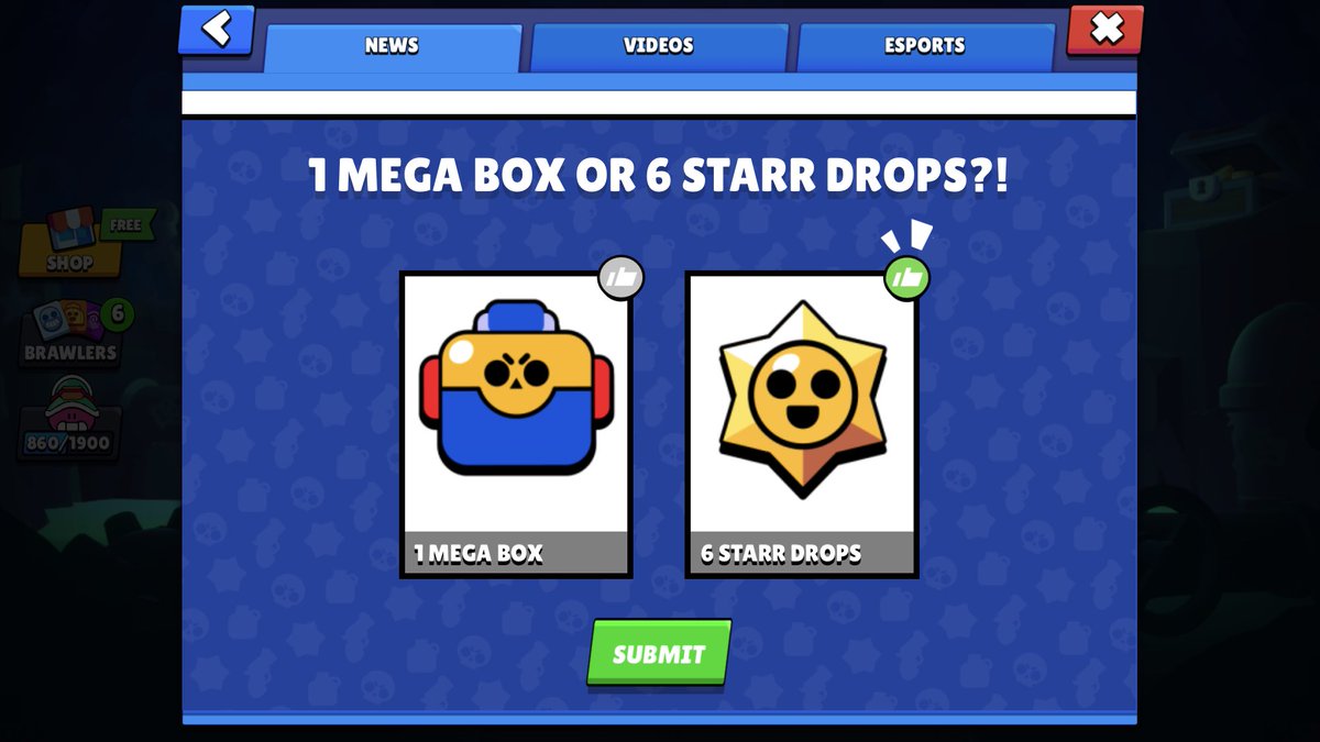 kitesun4's tweet photo. Vote for Start Drops because yes :> #BoxvsDrops #BrawlStars https://t.co/7tDv43cgiS