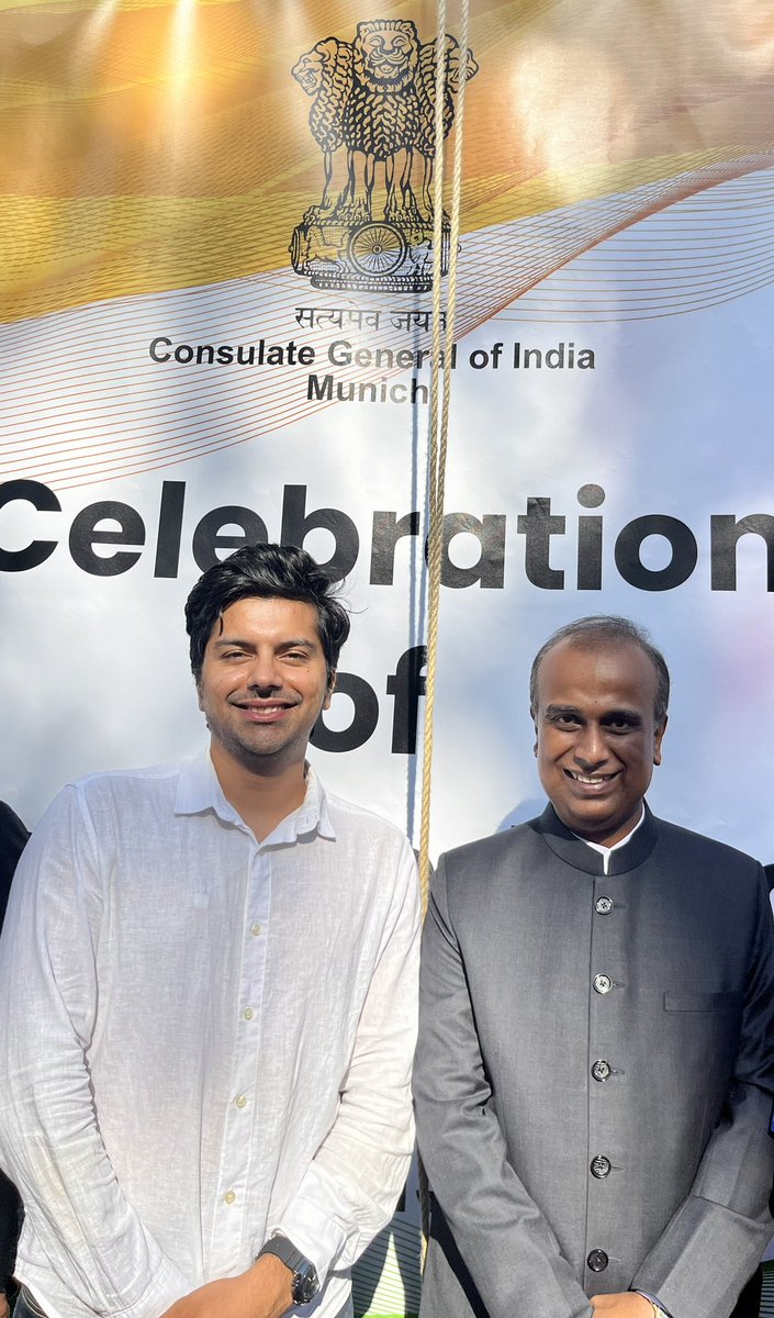 deepmalik8281's tweet photo. Celebrating our 78th Independence day at @cgmunich Germany.

Discussion with @ShatruSinha was both inspiring and insightful as we exchanged ideas on strengthening the ties between Germany and India.
@eoiberlin 
#independanceday #munich #indiaingermany #education https://t.co/XKQL17pFX8