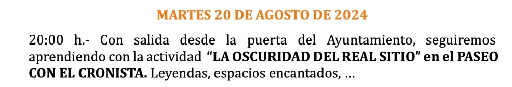 ejuarezvalero's tweet photo. El próximo martes, os espero a las 20:00 en la puerta del Ayuntamiento. A ver si pasamos un buen rato en la oscuridad... El Paseo de Cronista 2024 y a disfrutar del verano. https://t.co/0eGMMTrCAi