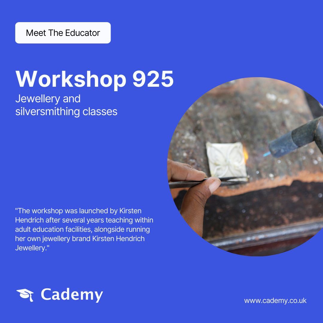 cademy__'s tweet image. 🦉 Meet the Educator: Workshop 925 - learn a new skill, meet others, make your own silver jewellery.
👉 Discover their workshops by searching for Workshop 925 on cademy.co.uk
#Educator #Trainer #CourseProvider #Instructor #EducationDirectory #Cademy