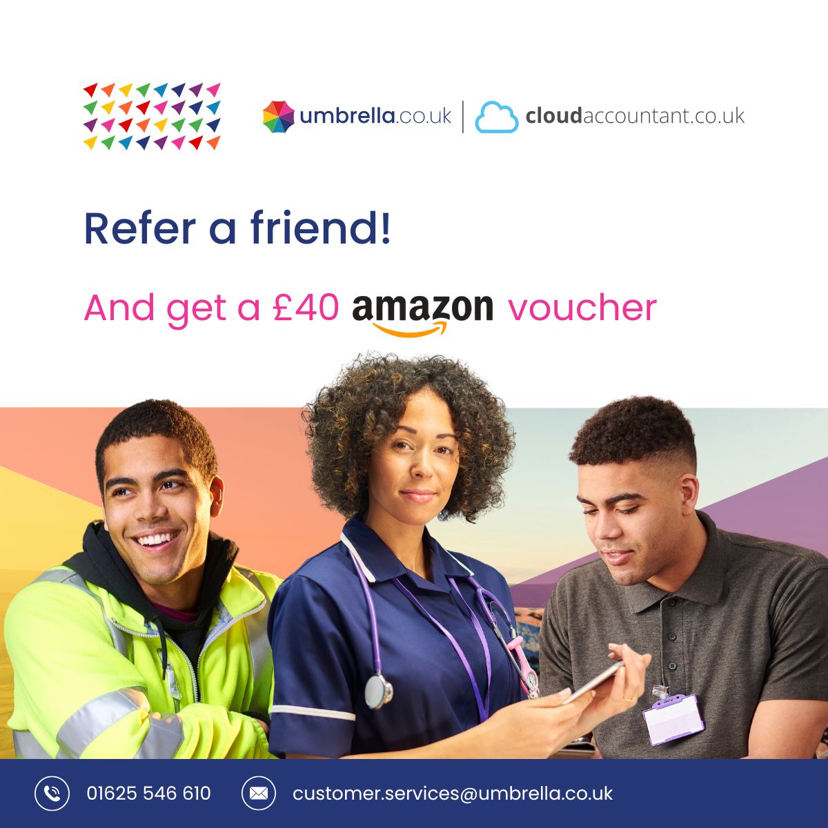 Summer is finally here, and we've got something that could make enjoying the good weather even better - a £40 Amazon voucher! 😎

There's no limit on the number of friends you can refer 💷

To refer a friend, please visit 👉 umbrella.co.uk/refer-friend

#referafriend