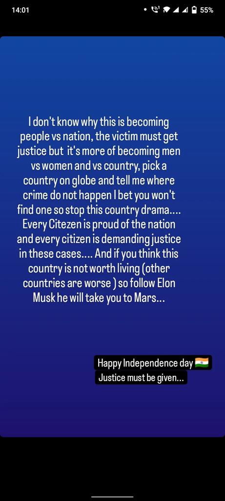 Matsya31's tweet photo. #HappyIndependenceDay #JusticeForDoctor https://t.co/he6TKnITVY