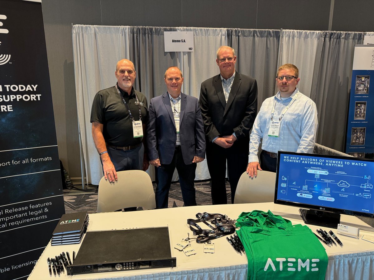 ateme_x's tweet photo. We had a fantastic time at the #TABShow2024! Thanks to everyone who visited us and explored #Atemeโs innovations. See you next at #IBC2024๐Hall 1, Booth D61! ๐ธ #BroadcastTech @txbroadcasters #VideoCompression #Streaming https://t.co/tjO7TewIDc