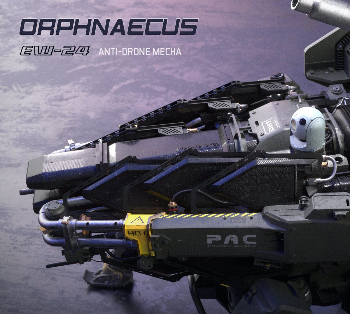 leviguo_art's tweet photo. EW-24 Orphnaecus is a highly advanced land-based crawling mech designed for the army, specifically engineered to destroy large swarms of enemy drones. Its name is inspired by the Asian bird-eating spider.
#scifi #military #weapon #hardsurface #projectvoid https://t.co/KNTfTwhC1C