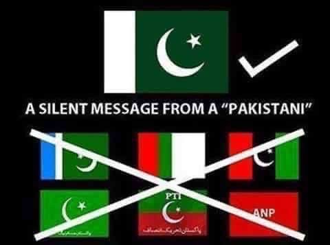 یہ افسوسناک روش بھی PTI نے ملک میں شروع کی کہ 14 اگست جو قومی یکجہتی کا دن ہے اور جس دن صرف پاکستان کا جھنڈا اٹھانا اور لہرانا چاہئیے کہ ہم ہر قسم کی تفریق سے بالاتر صرف پاکستانی ہیں اور ہماری وفاداری صرف پاکستان اور اس ملک کے جھنڈے سے ہو؛ مگر ایک مخصوص سیاسی جماعت نے یہ افسوسناک