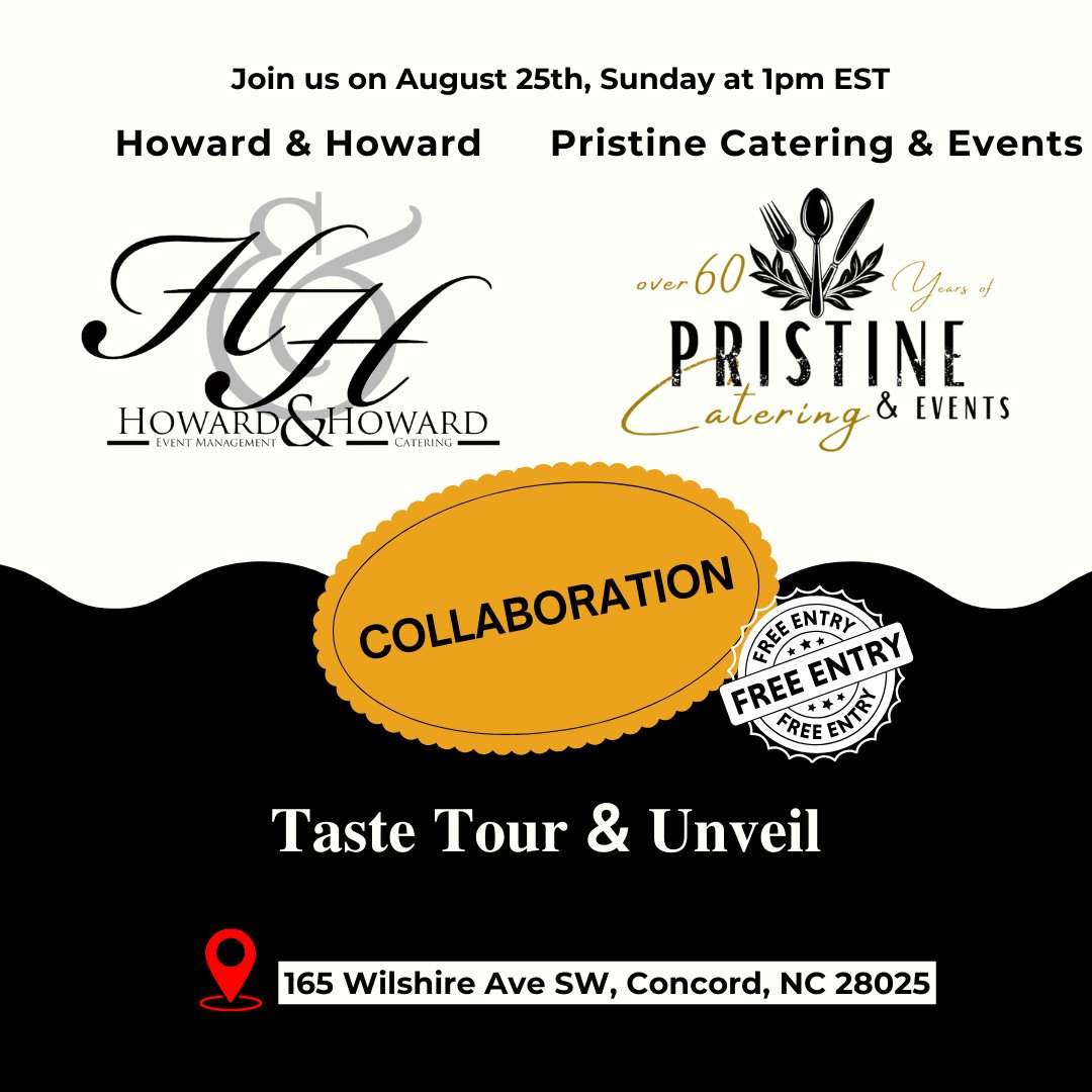 PHowardPlans's tweet photo. 🌟 𝐄𝐱𝐜𝐢𝐭𝐢𝐧𝐠 𝐂𝐨𝐥𝐥𝐚𝐛𝐨𝐫𝐚𝐭𝐢𝐨𝐧! 🌟

🎉 𝐅𝐑𝐄𝐄 𝐄𝐍𝐓𝐑𝐘, 𝐎𝐏𝐄𝐍 𝐓𝐎 𝐀𝐋𝐋! 🎉

📅 Date: August 25, 2024
📍 Location: 165 Wilshire Ave SW, Concord, NC 28025

🔗𝐑𝐒𝐕𝐏 𝐇𝐄𝐑𝐄: https://t.co/h1E24HRvVQ https://t.co/d4NFJIDkil