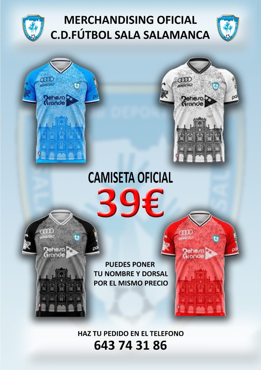 🎽EQUIPACIONES/

Encantados con la nueva piel del 2B <a href="/DehesaGrande/">Coop Dehesa Grande</a> <a href="/cdsalamancafs/">F.S.SALAMANCA</a> 

¡Si quieres una, no te quedes sin ella y haz tu pedido!

<a href="/aytoSalamanca/">Ayuntamiento Salamanca</a> <a href="/RecoletasSalud/">Recoletas Salud</a> <a href="/C_Campoamor/">Campoamor Salamanca</a> <a href="/jamondecarmen/">jamonería de Carmen</a> <a href="/ActioSal/">ACTIO</a> <a href="/tdsalamanca/">Turismo de Salamanca</a> <a href="/pasteleriajibe/">Pastelería Jibe Salamanca</a> <a href="/paki_palla/">Paki Pallá</a> <a href="/FutsalTecsport/">FUTSAL</a>