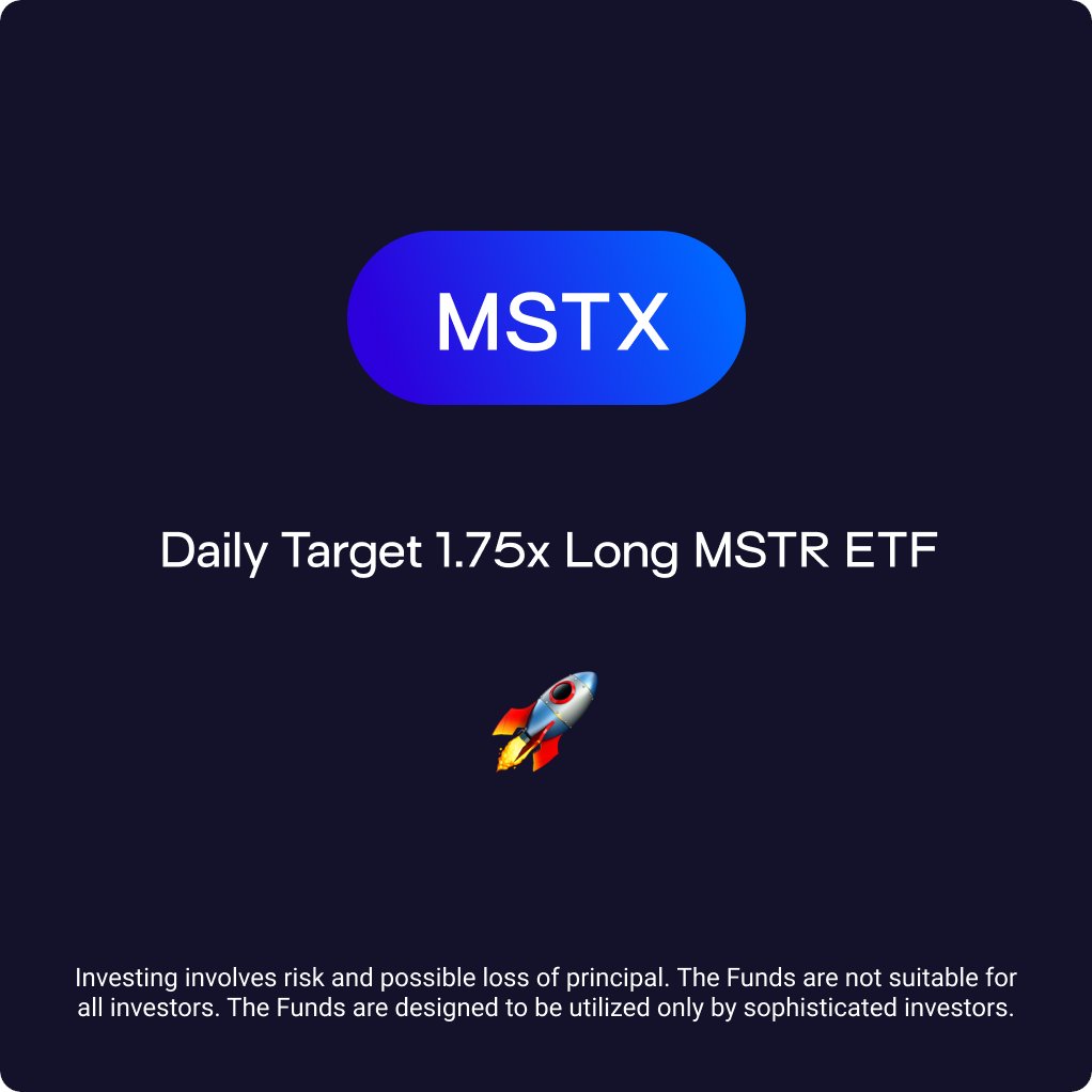 Defiance ETFs is proud to unveil MSTX, the first single-stock long leveraged ETF for MicroStrategy

globenewswire.com/news-release/2…

#MSTX #LeverageETFs