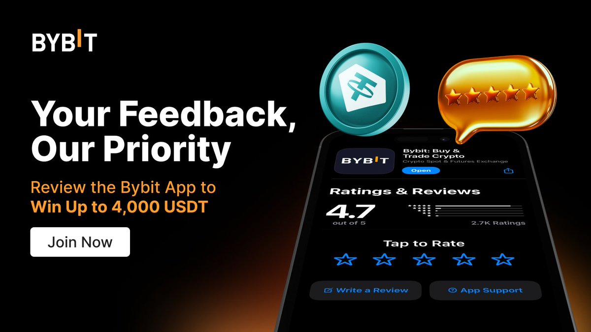 📝 Your Feedback Matters! 📱 Shape Bybit App and Win Up to 4,000 USDT! ⚡  Learn more: https://t.co/ePAE9oXzsB #TheCryptoArk #Bybit