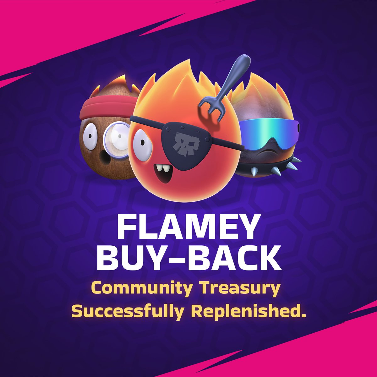 We are excited to announce that we have acquired 50 Flameys for 1.509 ETH, which have been added to our treasury wallet.🔥

With this acquisition, our treasury now holds 186 Flameys.💪

When we launched Flameys, we reserved 200 units specifically for community rewards, which we