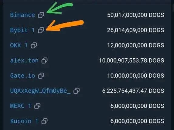 YaksAbusadiq's tweet photo. 🚨🚨🚨 $Dogs Update
#Binance #Biybit
Total supply seems to be: 200B $DOGS
Sent to binance: 50B $DOGS
Sent to bybit : 26B $DOGS
Binance Listing Confirmed
When $DOGS deposit starts; I would suggest that you use the BITGET Exchange if BINANCE doesn't come into the picture tho 🫠 https://t.co/LaTmhsK5ym