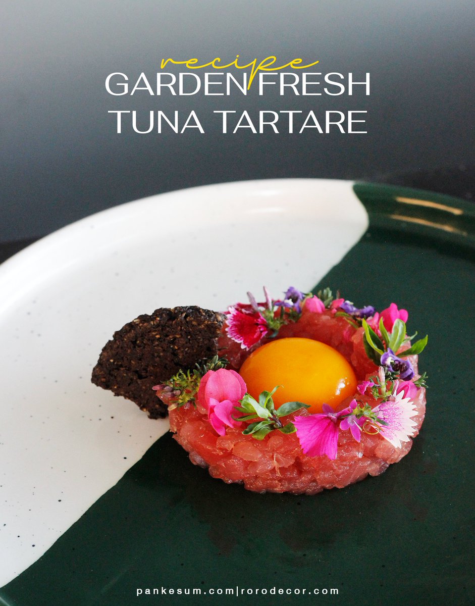 Pankesum's tweet photo. Garden Fresh Tuna Tartare |  Recipe
📍 https://t.co/xSg6greOHj
.
Dive into the vibrant flavors of our Garden Fresh Tuna Tartare, where art meets taste. 
.
#TunaTartare #GourmetCooking #EdibleFlowers #Ceramics #CeramicPlates #PotteryLove #HandmadeCeramics https://t.co/oljnZ5txXD