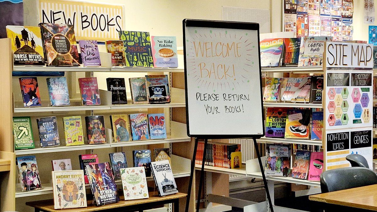 And just like that, we're back! Come by the library for all your reading needs (and also to return any books from last year)! 📚📚