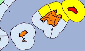 Acaben d'activar avís vermell a tota Menorca.⚠️