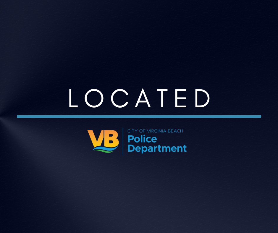 VBPD's tweet photo. UPDATE: The missing individuals from Aug. 14, 2024 have been located.

If you are seeing this post and do not know if this pertains to a person that you have reported as missing, please contact VBPD with your report number to see if this pertains to your loved one. https://t.co/hBAZO8unvc
