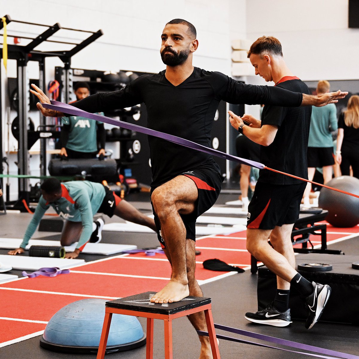 LFC's tweet photo. Reds at work🏋️ https://t.co/HeIz1eVrAd