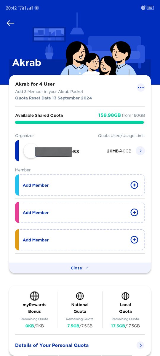 kuota xl akrab sharing 160GB non rewards, baru banget aktif. ready 3 slot harga 78k dan 1 slot harga 55k tanpa kuber, diutamakan area 4, legal full garansi 🙌

testi tiny.cc/testi-nava
order wa wa.me/6281991624410

#zonauang