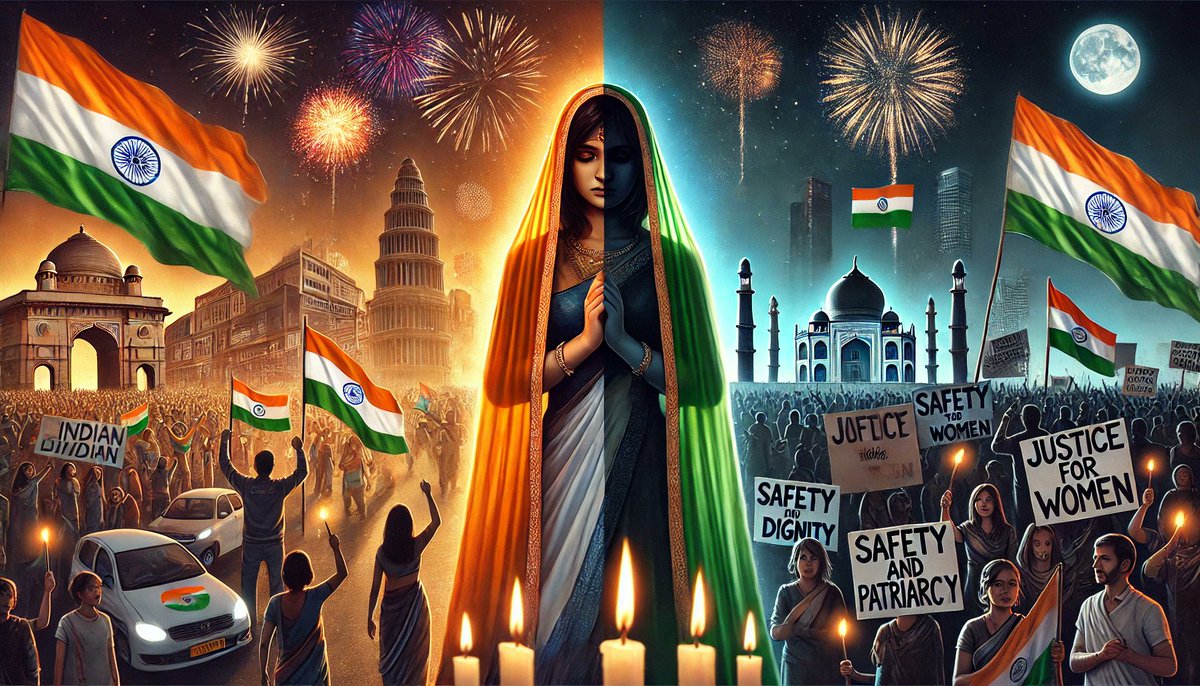 rishublr's tweet photo. Happy Independence Day, India! 🇮🇳
As we celebrate 77 years of freedom, we must ask—are we truly independent when our women are not safe? The horrific rape and murder of a young doctor  have shaken the nation. How can we claim freedom when our daughters, sisters, and mothers fear https://t.co/XHHEGWtzCN