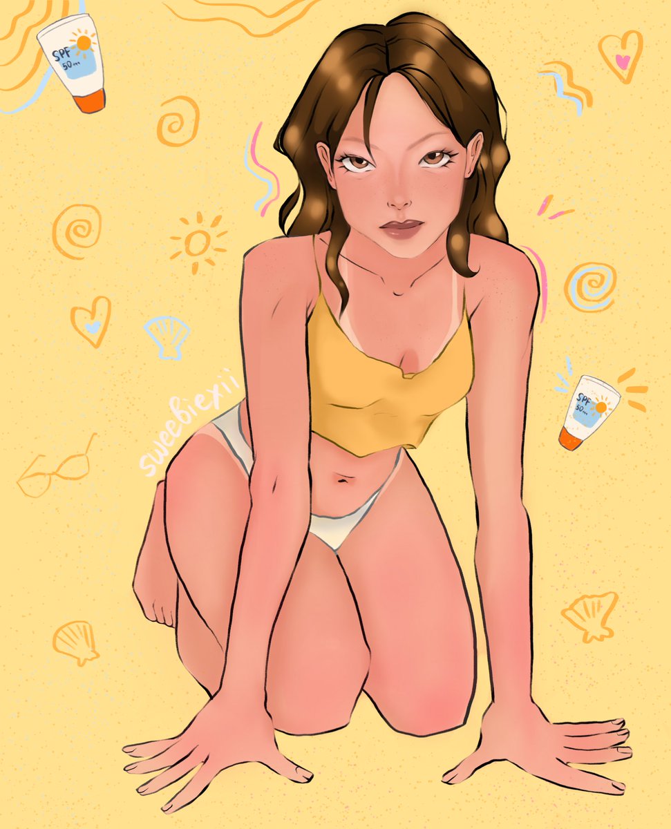 sweebaex's tweet photo. a little tanned👀☀️ #procreate #art #doodle #drawing #summer https://t.co/5jADx3cR6j