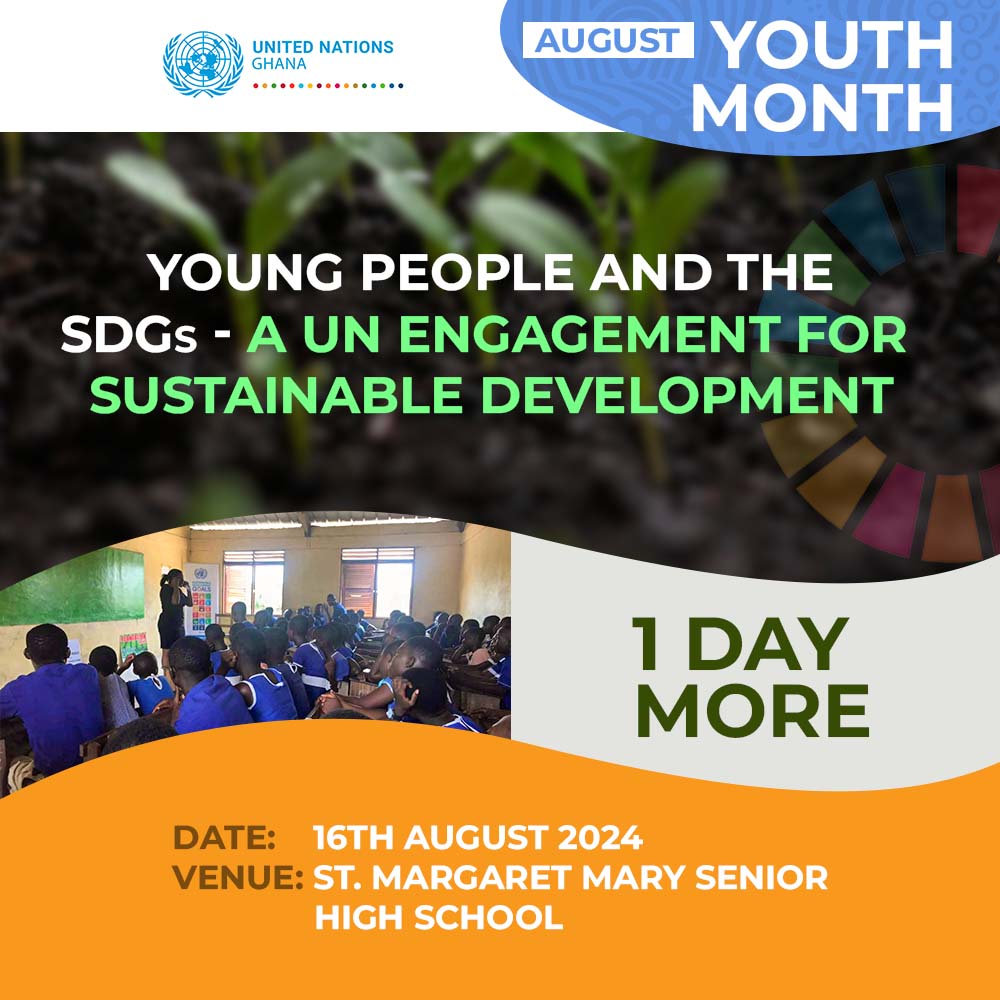 UNFPAGhana's tweet photo. We will be at St. Margaret Mary Senior High School tomorrow, to engage with the students on the #SDGs and their role to sustainable development.

#IYD2024
#leadership
#UN https://t.co/BHg536Rajz