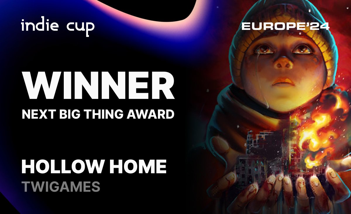 IndieCupHQ's tweet photo. We’re excited to reveal the winner of the NEXT BIG THING AWARD at Indie Cup Europe’24...

🏆 HOLLOW HOME by Twigames

Huge congratulations to the team at @TwigamesNet for being recognized as the best festival submission in the early stages of production! https://t.co/e6Xwn9TeKL