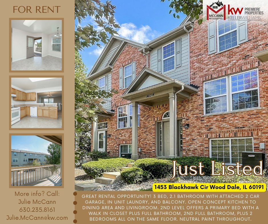 McCannProperti1's tweet photo. #justlisted
🤩Spacious 3BR, 2.1 baths - Move In Ready!
📲Contact us and Rent Today
#mccannresidential #kellerwilliamspremiereproperties #tenant #homefinder #forent #rentalproperty #realestate #landlord https://t.co/kXx0DxQHSl